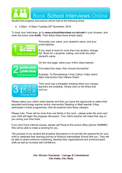 Student led progress discussions will be held at the following times