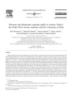 Pliocene and Quaternary regional uplift in western Turkey: the Gediz