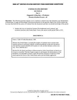 2008 DBQ - Vietnam War - George Washington High School