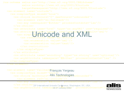Unicode and XML