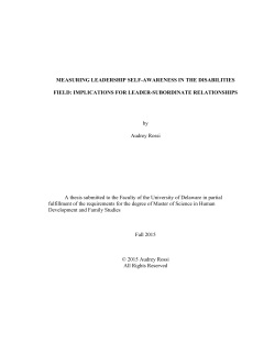MEASURING LEADERSHIP SELF-AWARENESS