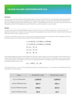 Color Volume Limitations with HLG