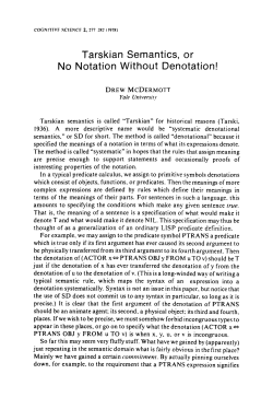 Tarskian Semantics, or No Notation Without Denotation!