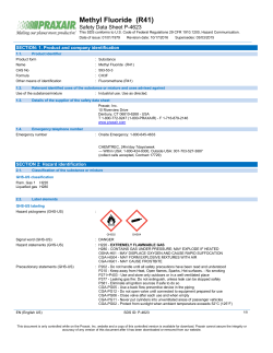 Methyl Fluoride (R41) Safety Data Sheet SDS P4623