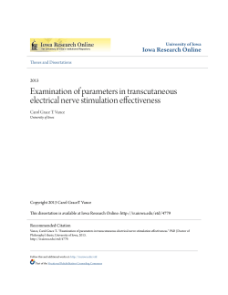 Examination of parameters in transcutaneous electrical nerve