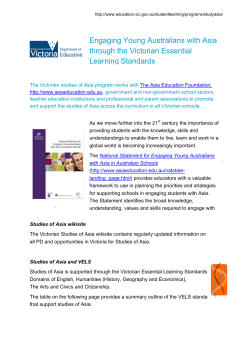 Engaging Young Australians with Asia through the Victorian