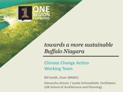 towards a more sustainable Buffalo Niagara