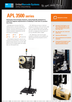 APL 3500 series - United Barcode Systems