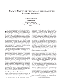 SAFAVID CARPETS OF THE TAHMASP SCHOOL AND THE