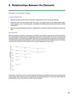 9. Relationships Between the Elements