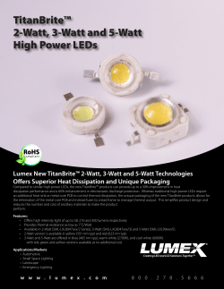 TitanBrite&trade; 2-Watt, 3-Watt and 5