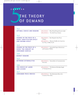 The Theory of Demand