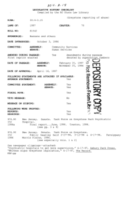 L1997c70. - NJ Legislative Histories