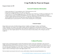 Crop Profile for Pears in Oregon