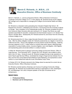 Marvin E. Richards, Jr. - Cuyahoga Community College