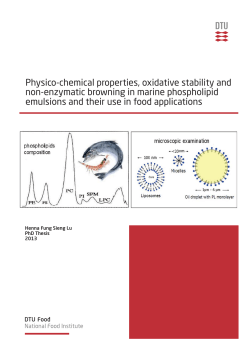 Physico-chemical properties, oxidative stability and nonenzymatic