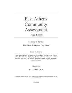 East Athens Community Assessment
