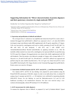 Supporting Information for &ldquo;Direct characterization of protein