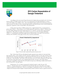 2013 Carbon Sequestration of Georgia Timberland