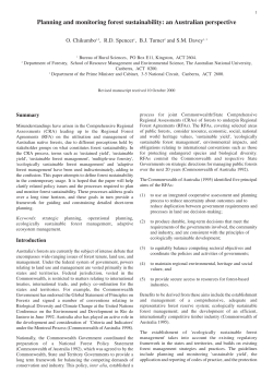 Planning and monitoring forest sustainability