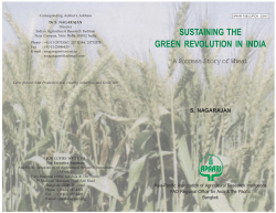 sustaining the green revolution in india