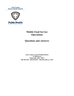 Mobile Food Service Operations Questions and Answers