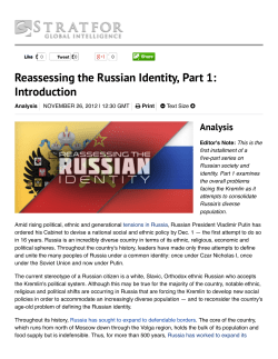 Reassing Russia`s Identity