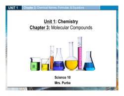 Molecular Compounds - hrsbstaff.ednet.ns.ca