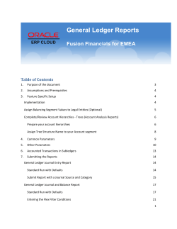 General Ledger Reports