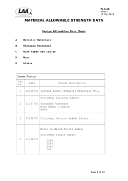 material allowable strength data