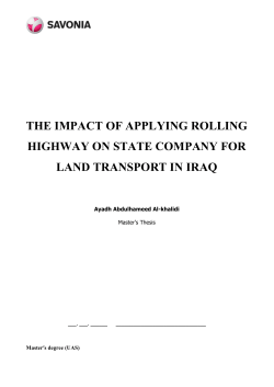 the impact of applying rolling highway on state company
