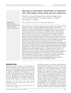 Genotype to phenotype: identification of diagnostic vibrio