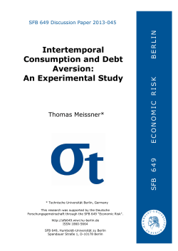 Intertemporal Consumption and Debt Aversion: An Experimental Study