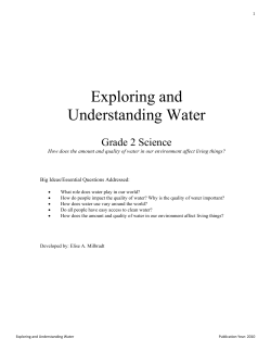 Exploring and Understanding Water