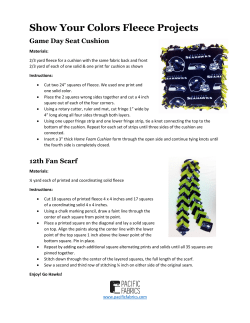 Show Your Colors Fleece Projects