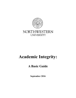 HOW TO AVOID PLAGIARISM - Northwestern University