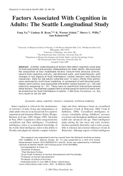 The Seattle Longitudinal Study