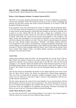 June 12, 2014 &ndash; Churches 2nd series