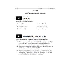 Lesson 5.2 Notes