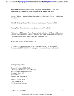 Fairhurst et al., 12/2/2002 1 Aberrant development of