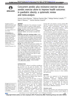 Concurrent aerobic plus resistance exercise versus aerobic exercise
