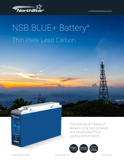 NSB BLUE+ Battery &reg; Family Brochure