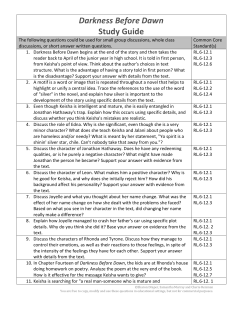 Darkness Before Dawn Study Guide