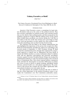 Unitary, Executive, or Both? - The University of Chicago Law Review