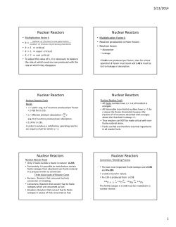 Nuclear Reactors Nuclear Reactors Nuclear Reactors Nuclear