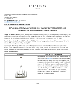 28th annual arts award nominee feiss unveils new products for 2017