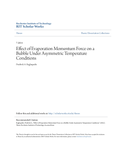 Effect of Evaporation Momentum Force on a Bubble Under