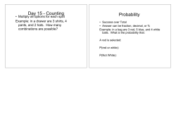 Day 15 - Counting Probability