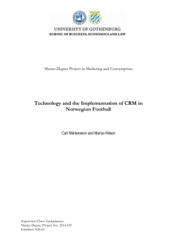 Technology and the Implementation of CRM in Norwegian