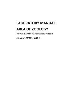 LABORATORY MANUAL AREA OF ZOOLOGY